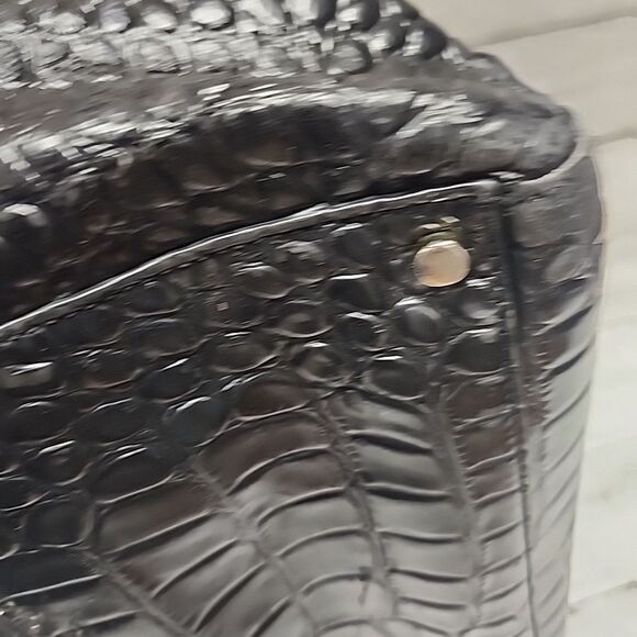 KATE SPADE New York Ridgely Ave Becky Satchel Croc Embossed Leather Black Bag - Picture 16 of 16